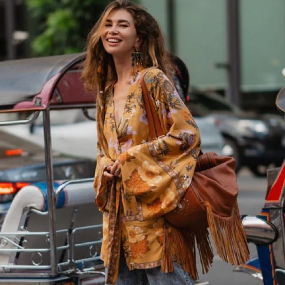 Last 1 New Bohemian Kimono Cardigan Wrap Jacket - Picture 3 of 17